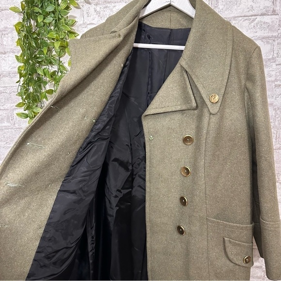 Vintage Roaman’s Women’s Long Heavy‎ Warm Peacoat Trench Wool* - Picture 6 of 8